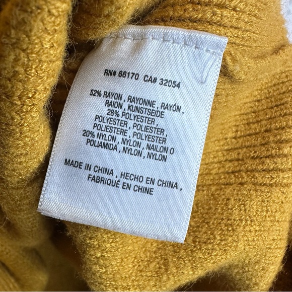 Anthropologie Women’s Cowl Neck Sweater Mustard Size M - Picture 3 of 7